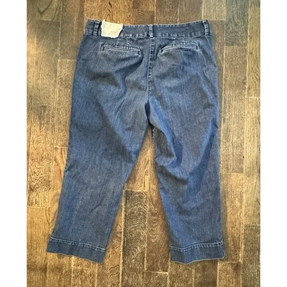 Ann Taylor LOFT Women's Size 10 (34x22) Modern Crop Capri Denim Blue Jeans - Picture 2 of 12